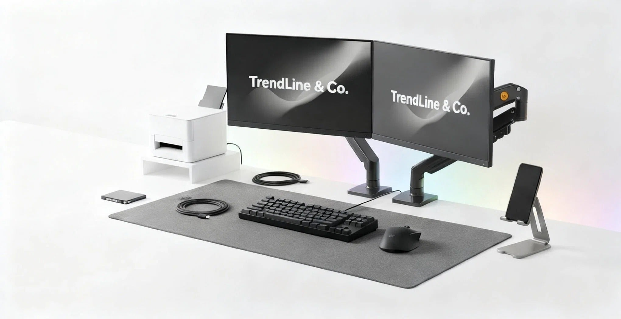 TrendLine & Co. Computer Accessories Collection featuring computer peripherals, USB hubs, docking stations, webcams and workspace essentials.