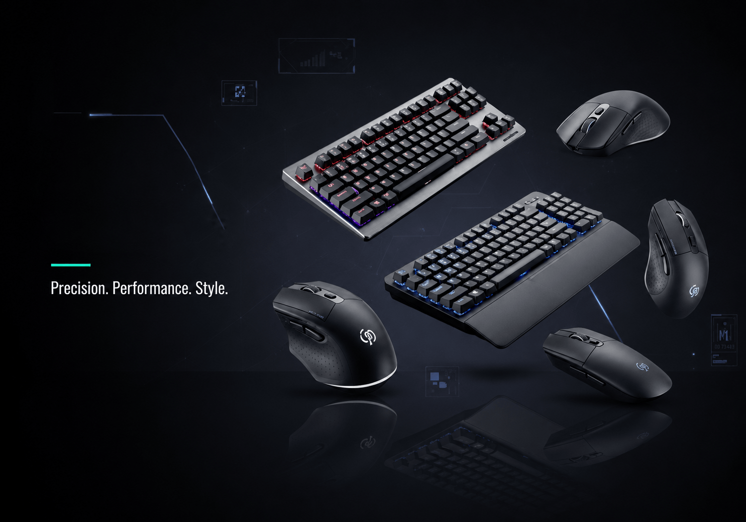 TrendLine & Co. Keyboards & Mice Collection featuring wired and wireless keyboards, computer mice, gaming models and more.