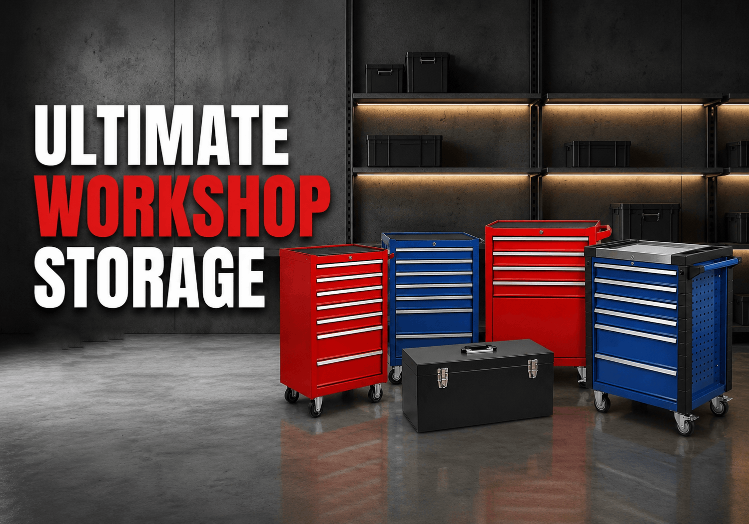 TrendLine & Co. Tool Storage collection featuring tool chests, tool cabinets, packout storage systems, tool boxes, workshop storage and professional storage solutions.