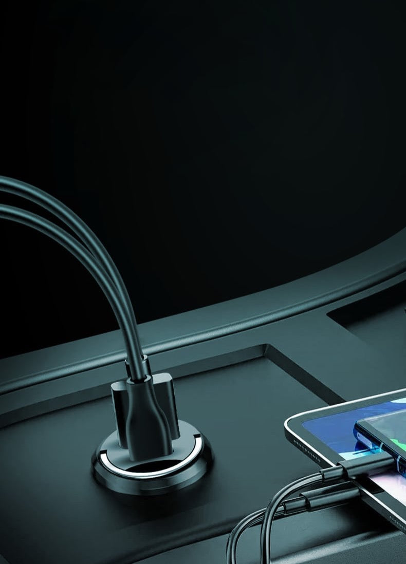 100W USB Type C QC 3.0 Fast Charging Car Interior Charger