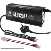 12V-14.6V Max 20A Lithium Battery Charger LiFePO4 Battery Charger