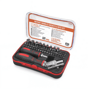 1/4 Multi Screw Driver Bits & Socket Set with Multi-Angle Head Ratcheting Handle 61PC - TrendLine & Co.