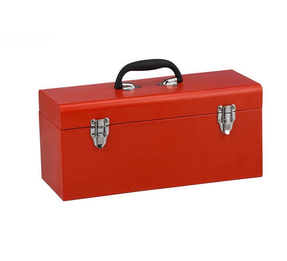 15 Inch Red Steel Tool Box - TrendLine & Co.
