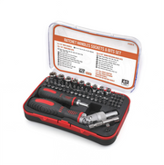 1/4 Multi Screw Driver Bits & Socket Set with Multi-Angle Head Ratcheting Handle 61PC