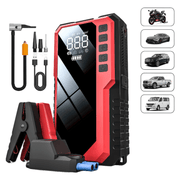 2 in 1 Portable Jump Starter and Tire Inflator 10000mAh 12v Red - TrendLine & Co.