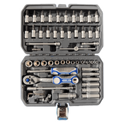 53PC 1/4" Drive Socket & Tool Set 72 Tooth