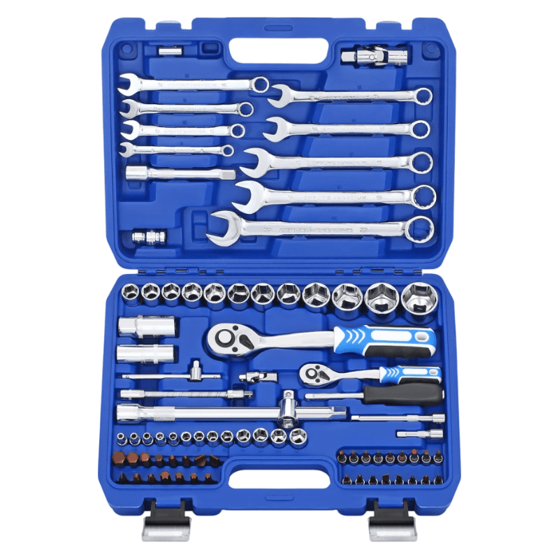 82PC 1/4" 1/2" Drive Metric Socket & Spanner Set - TrendLine & Co.
