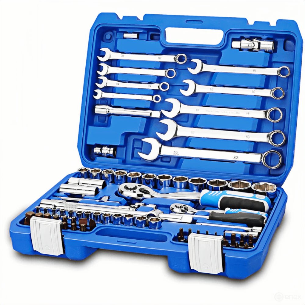 82PC 1/4" 1/2" Drive Metric Socket & Spanner Set - TrendLine & Co.