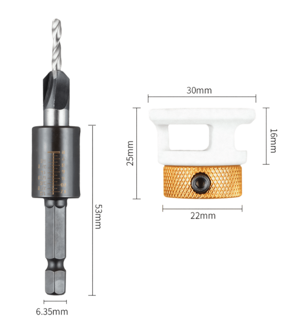 8G & 10G Adjustable Countersink Drill Bit Set - TrendLine & Co.
