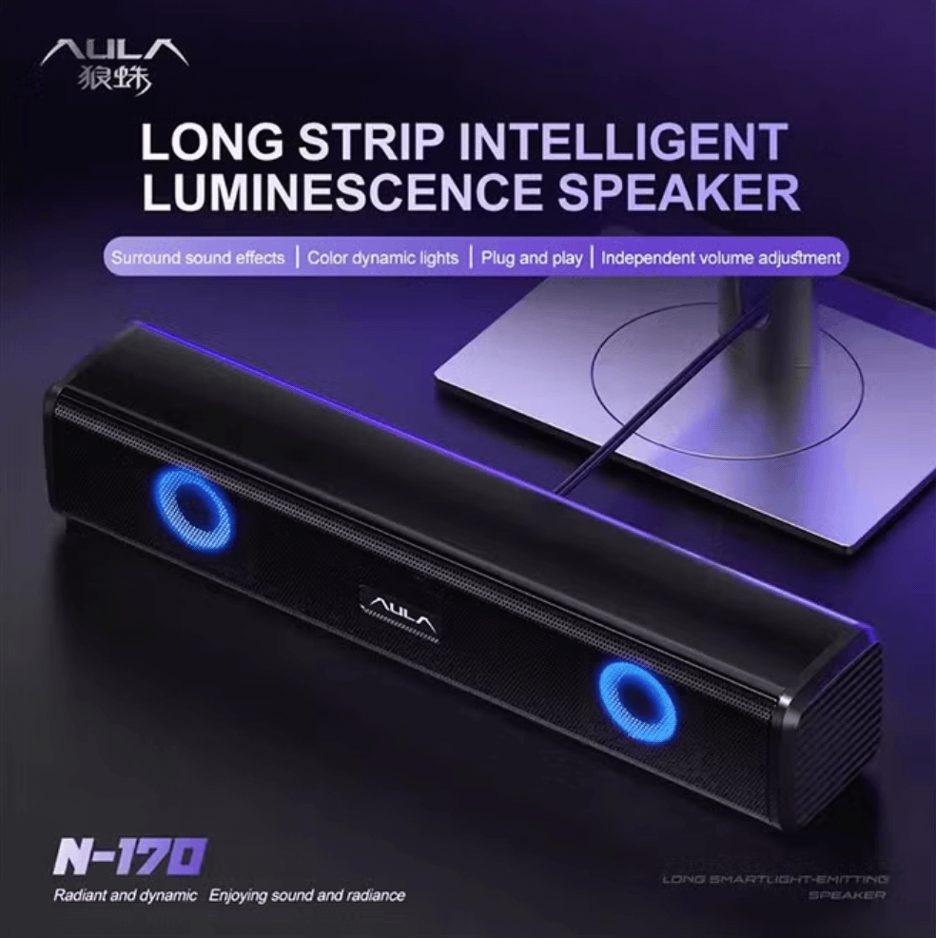 AULA Wired Desktop Speaker 4D Surround Sound USB Multimedia