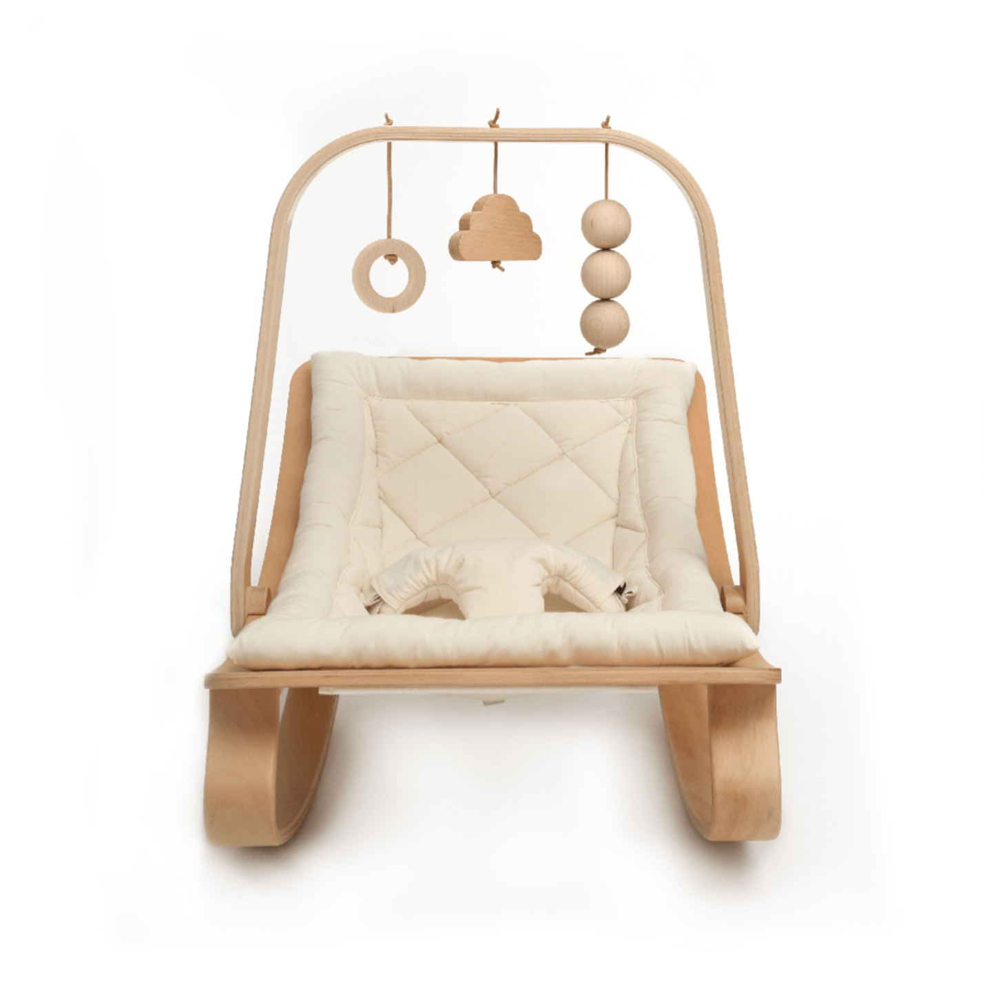 Baby Bouncer With A Toy Bar Natural