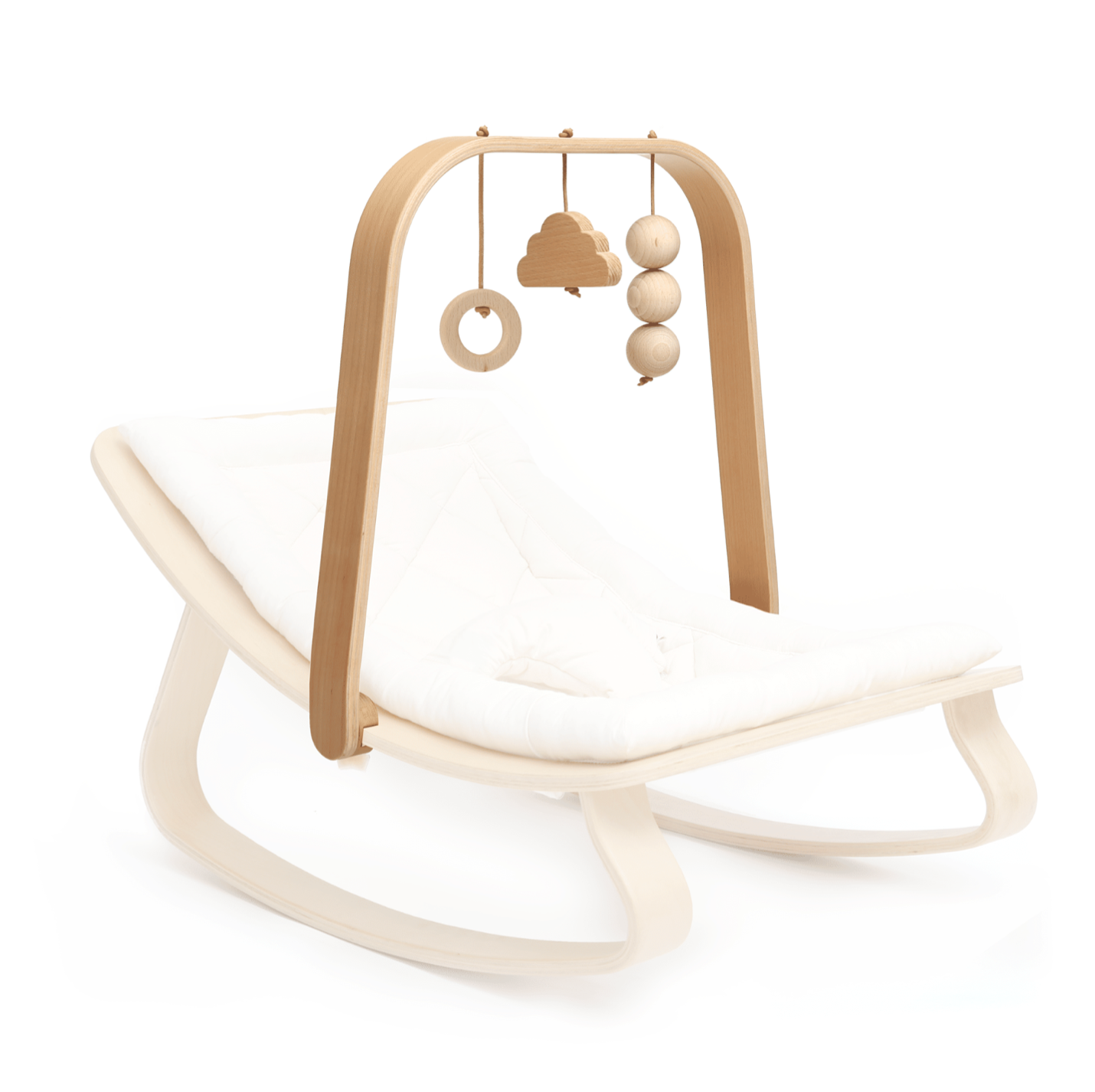 Baby Bouncer With A Toy Bar Natural