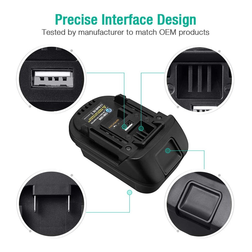 Battery Adapter for Makita 18V Power Tools - Converter for Dewalt 18V/20V or Milwaukee M18 Batteries