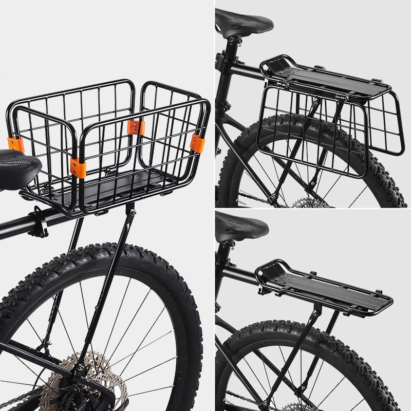 Bicycle Rear Rack With a Basket