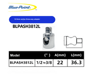 Blue Point 12.5MM Series Three-Way Adapter