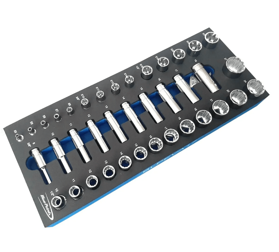 Blue-Point EVA Tool Holder Set - 38 pcs Metric Pattern and 12 Socket Sets BLPEVA17P
