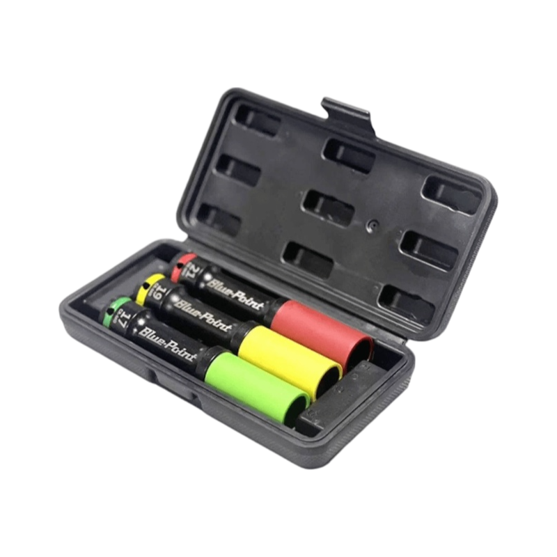 Blue Point BLP12CLISS3 3PC 12.5 mm Series Colored Long Pneumatic Socket Set