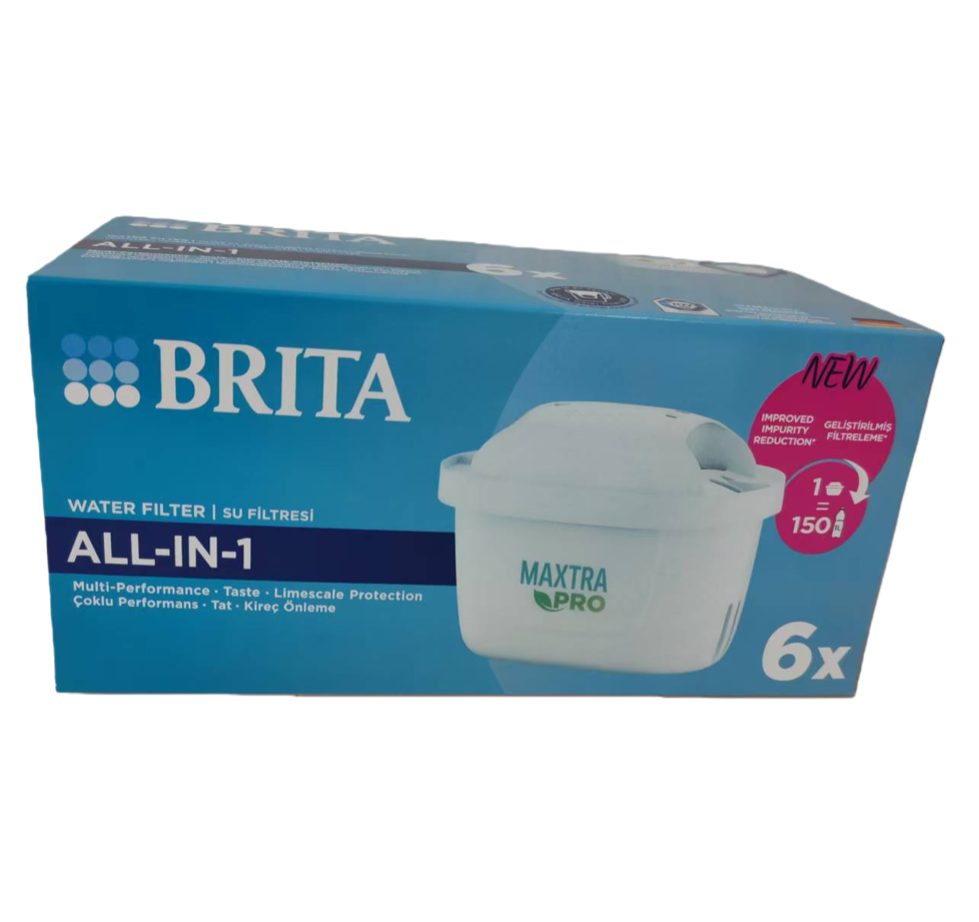 Brita Maxtra Pro All-in-one Limescale Expert Water Filter Cartridge, Pack of 6