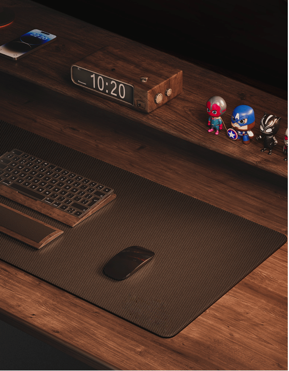 Carbon Fiber Texture Desk Mat Double-sided Desk Mat 80x40cm