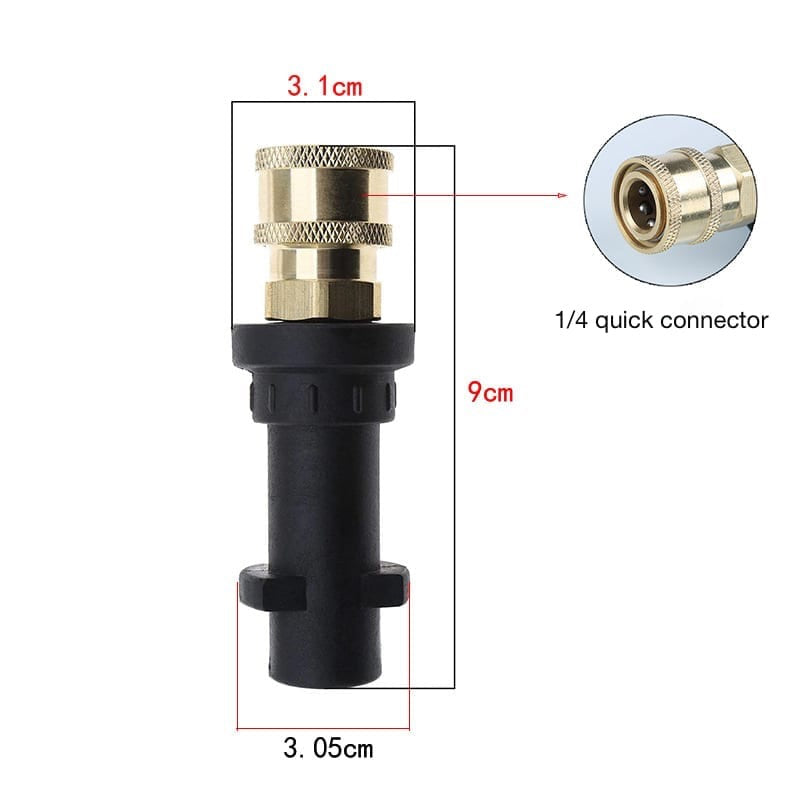 Compatible Karcher K Series to 1/4 inch Quick Connect Fitting Pressure Washer Adapter & Nozzles