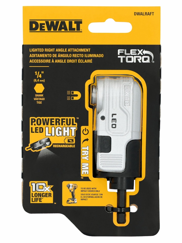 DEWALT FLEXTORQ Lighted Modular Right Angle Attachment  DWALRAFT
