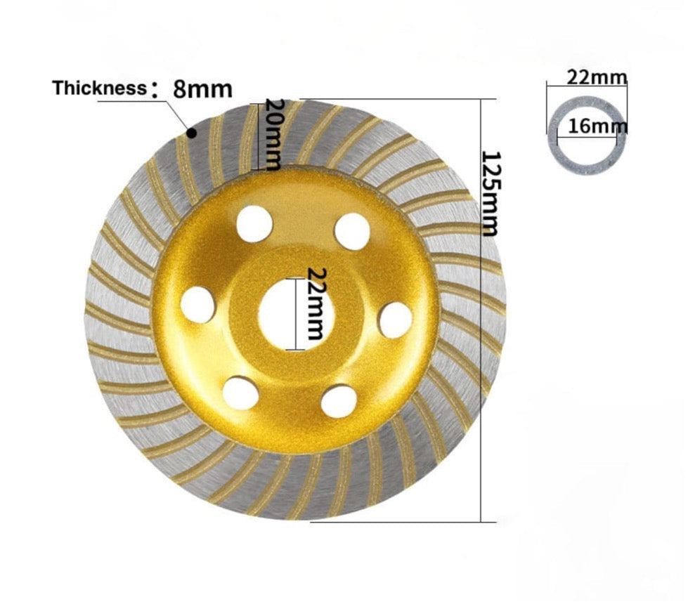 Diamond Cup Grinding Disc Turbo 125mm