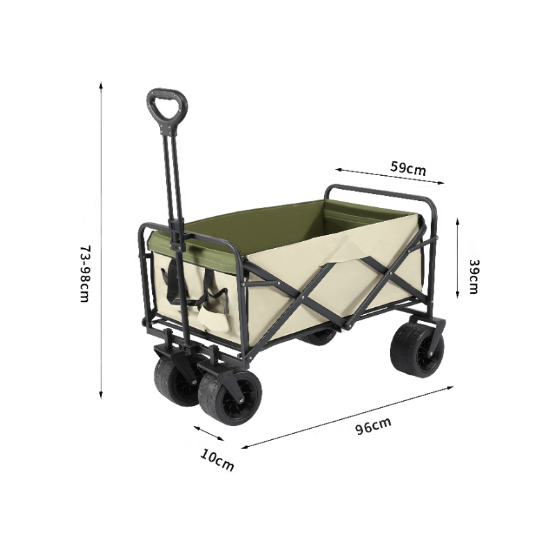 Foldable Outdoor Utility Shopping Trolley Trailer Wagon Beach Trolley
