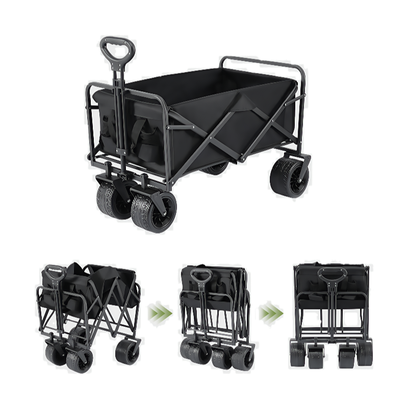 Foldable Outdoor Utility Shopping Trolley Trailer Wagon Beach Trolley