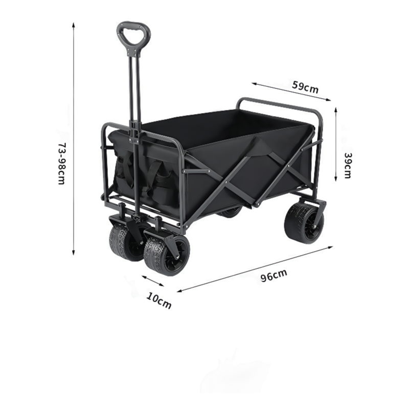 Foldable Outdoor Utility Shopping Trolley Trailer Wagon Beach Trolley