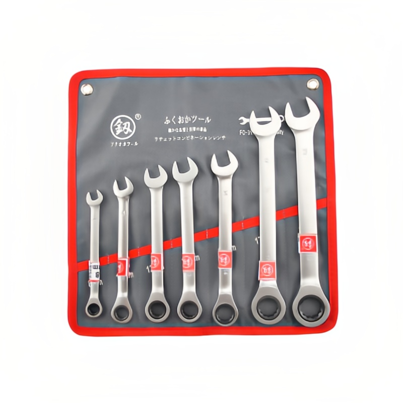 Fukuoka 釰 7PC Metric Ratcheting Combination Wrench Set