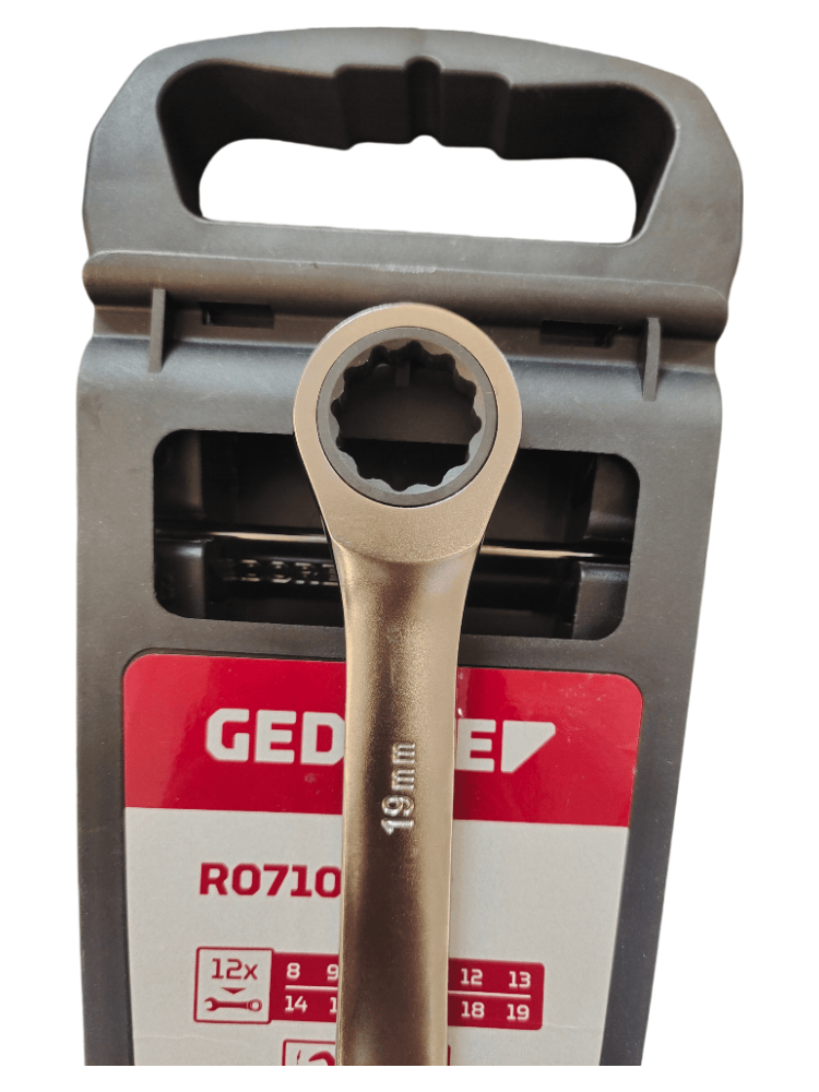Gedore Red 12PC Combination Ratchet Spanner Set