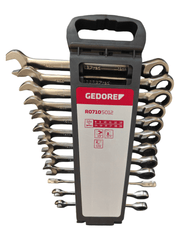 Gedore Red 12PC Combination Ratchet Spanner Set