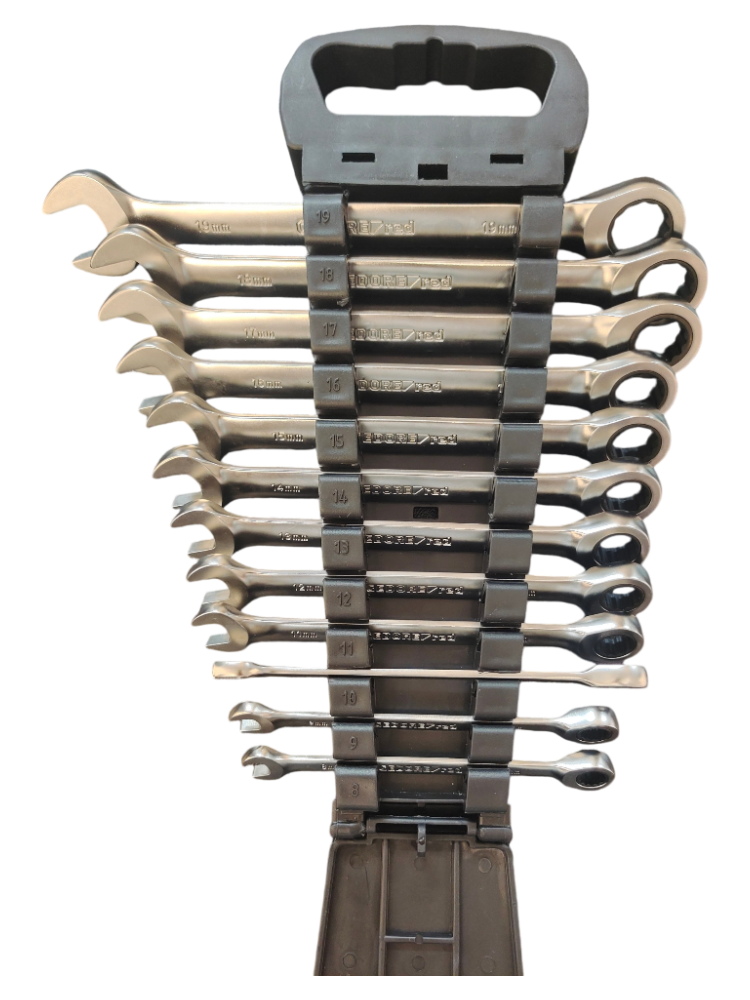 Gedore Red 12PC Combination Ratchet Spanner Set