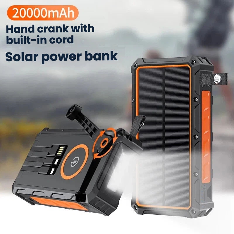 Hand-cranked Solar Power Bank 20000mAh 15W