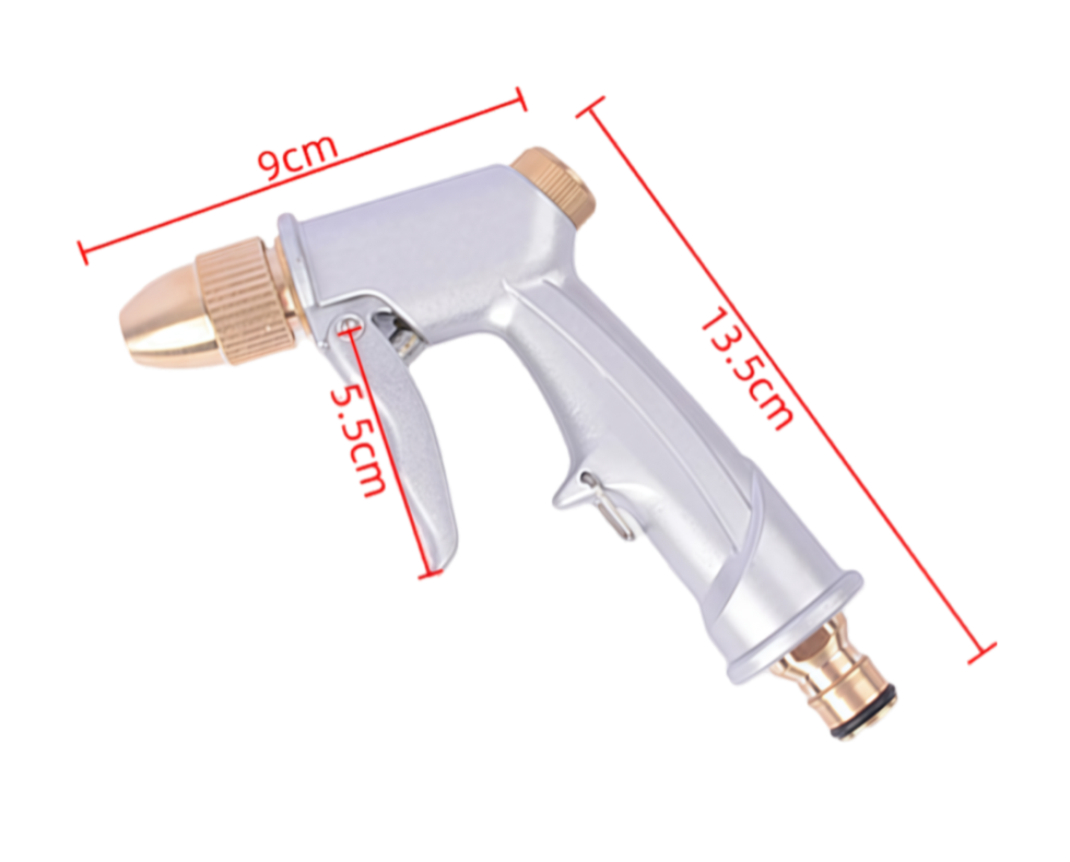 High Pressure Water Spray Gun Brass Nozzle Garden Sprayer