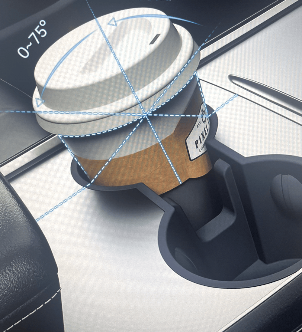 Tesla Model 3/Y Rubber Cup Holder Insert