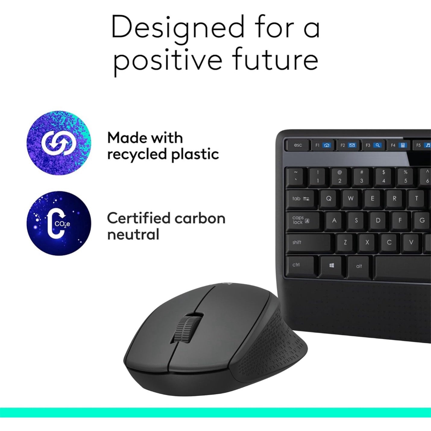 Logitech MK345 Wireless Keyboard & Mouse Combo - Black