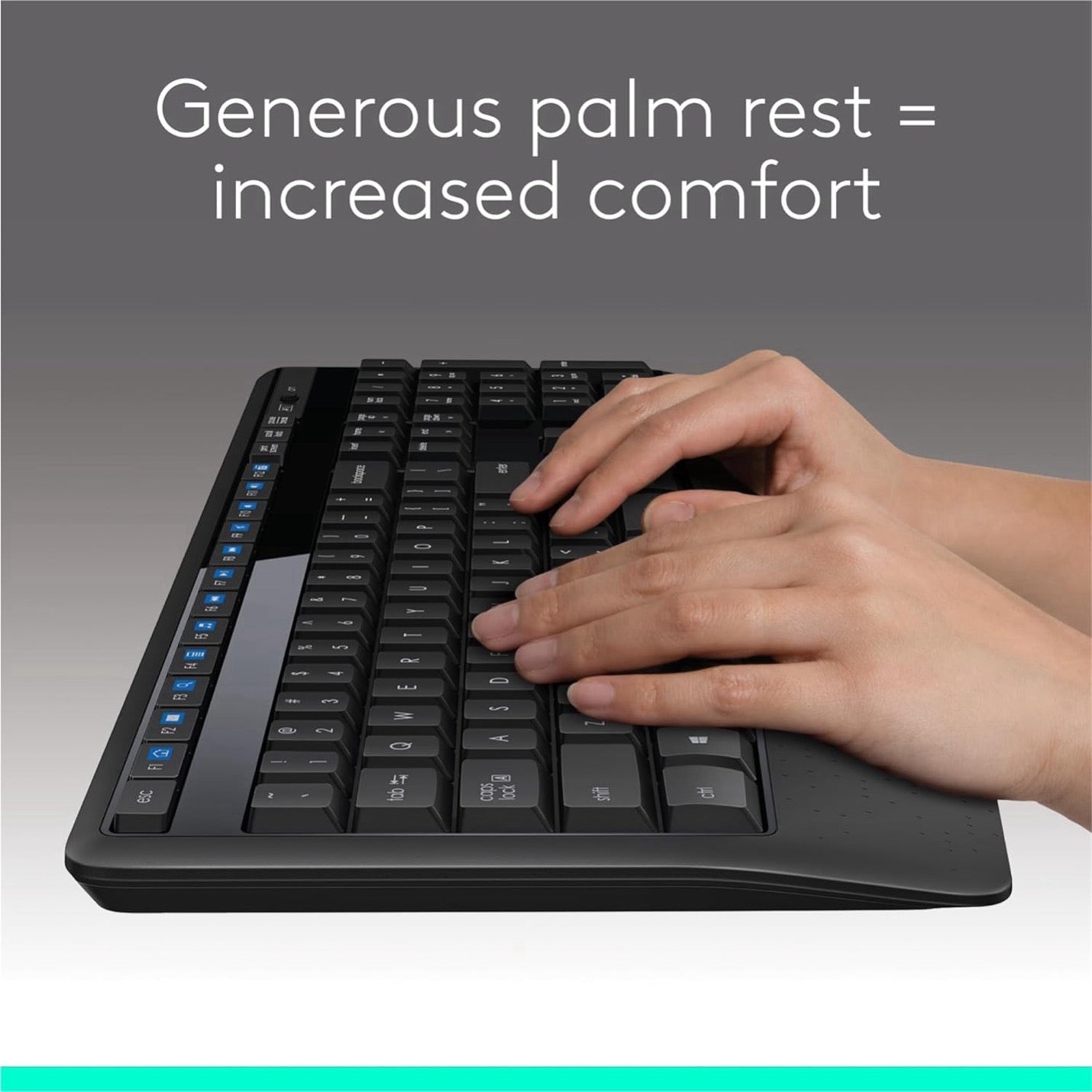 Logitech MK345 Wireless Keyboard & Mouse Combo - Black