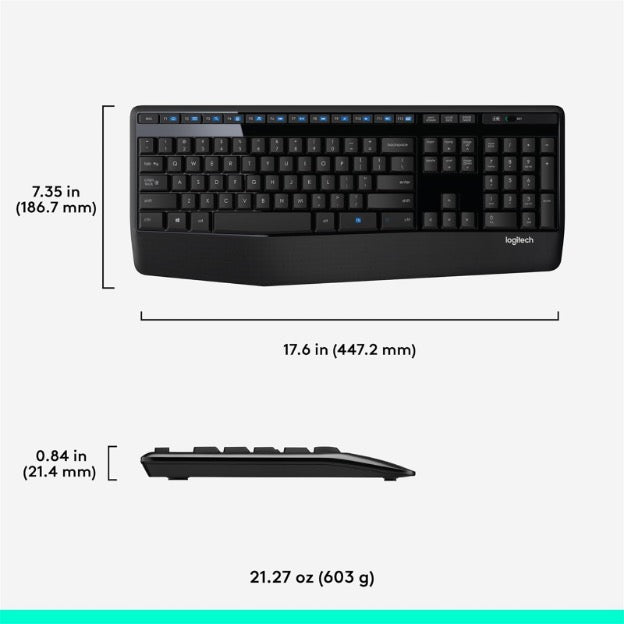 Logitech MK345 Wireless Keyboard & Mouse Combo - Black