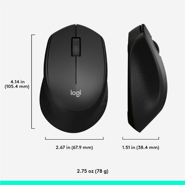 Logitech MK345 Wireless Keyboard & Mouse Combo - Black
