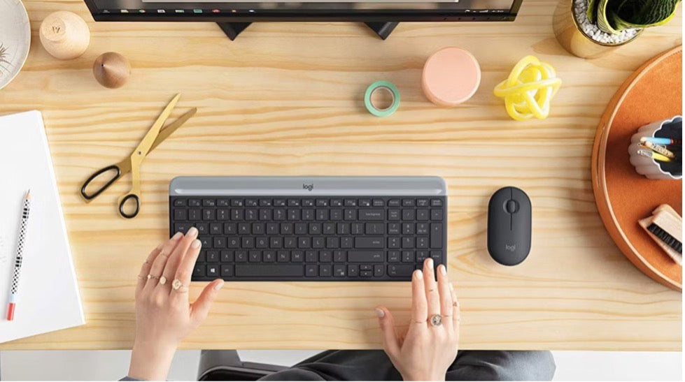 Logitech MK470 Slim Wireless Keyboard & Mouse Combo - Black