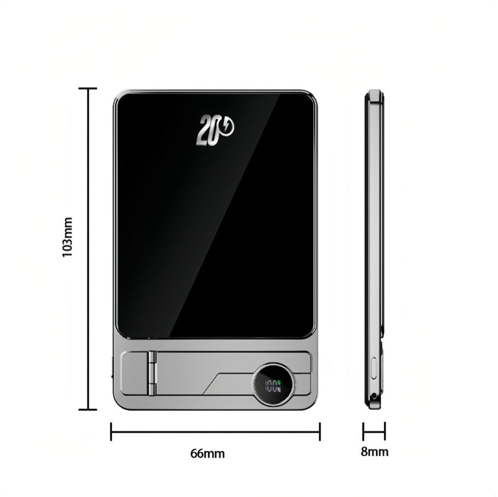 Magnetic Wireless Power Bank 10000mAh Grey