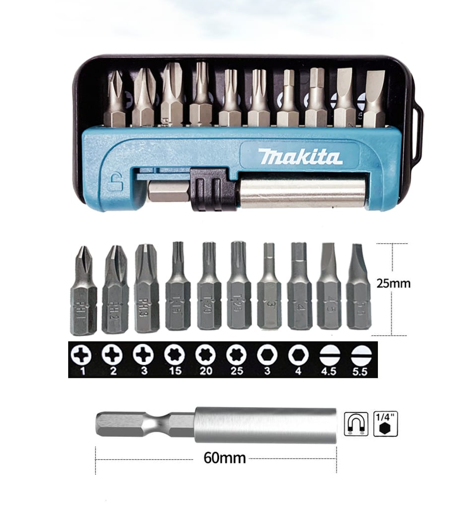 Makita 11pc Impact Gold Screwdriver Bit Set