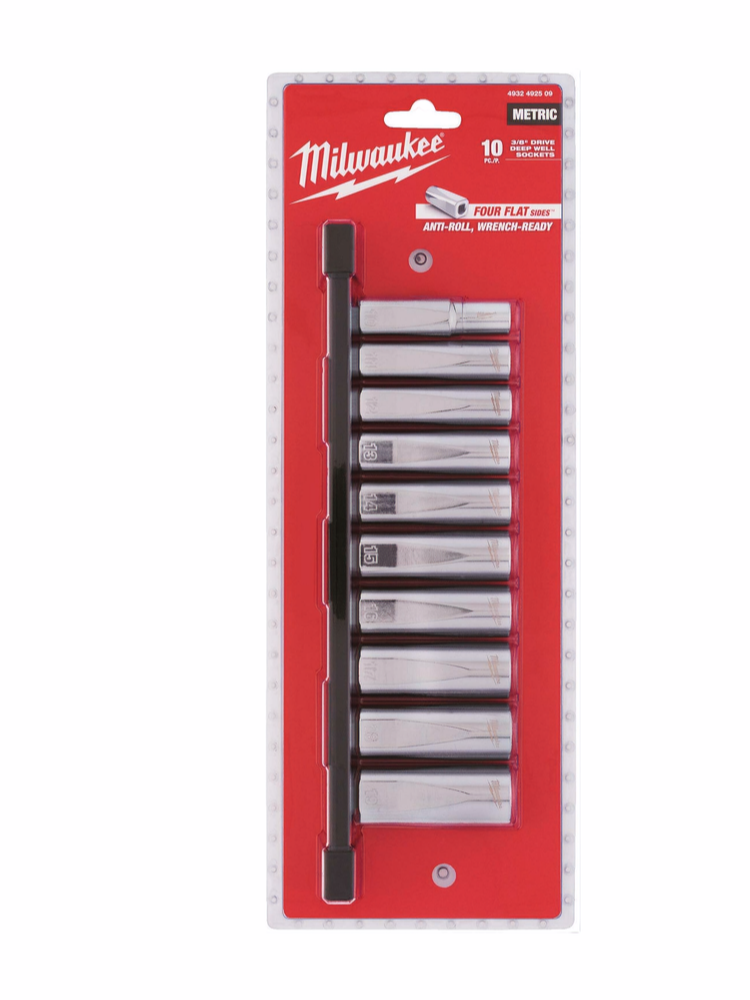Milwaukee 3/8 inch Drive Deep Metric Socket Set 10PC