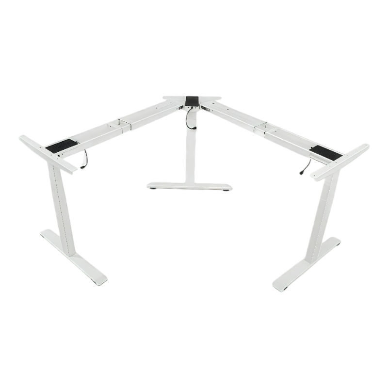 L-shaped Electric Standing Desk Frame With Built-in Type C