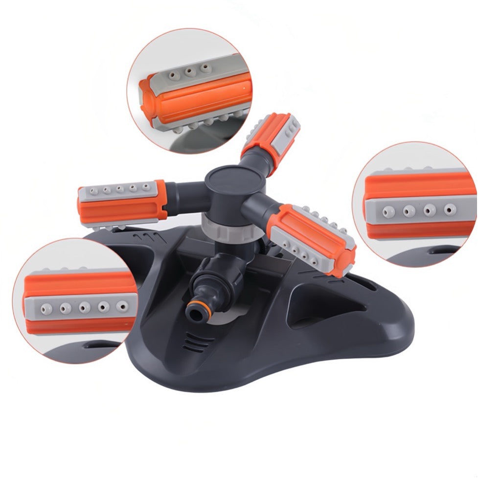 Plastic Three-arm Rotating Garden Sprinkler