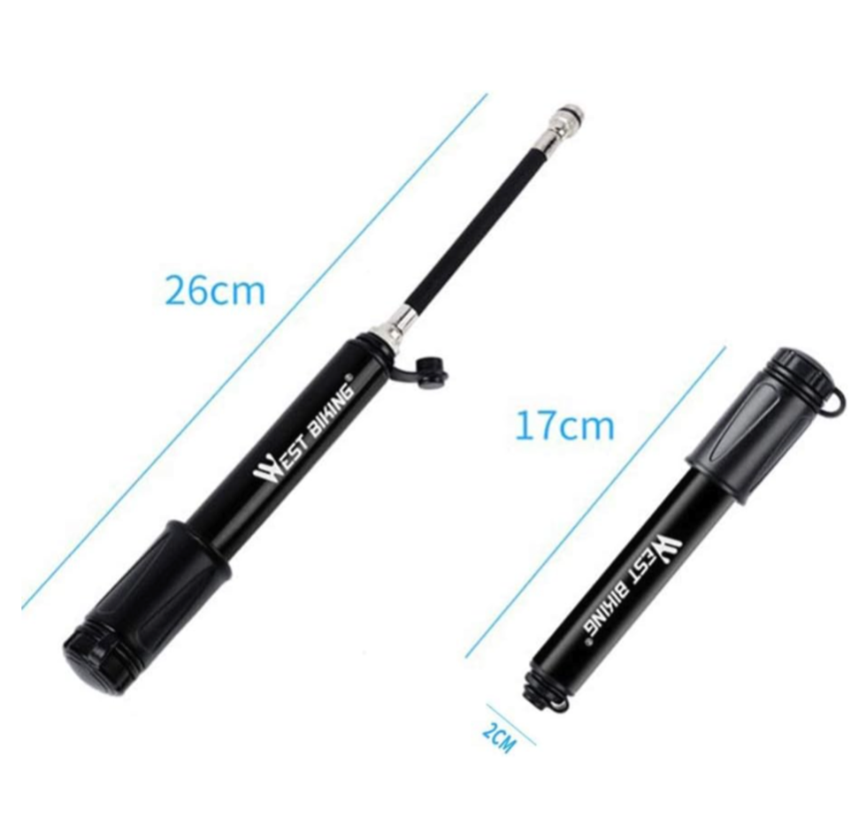Portable Alloy Mini Bicycle Tyre Pump Air Pump 100PSI
