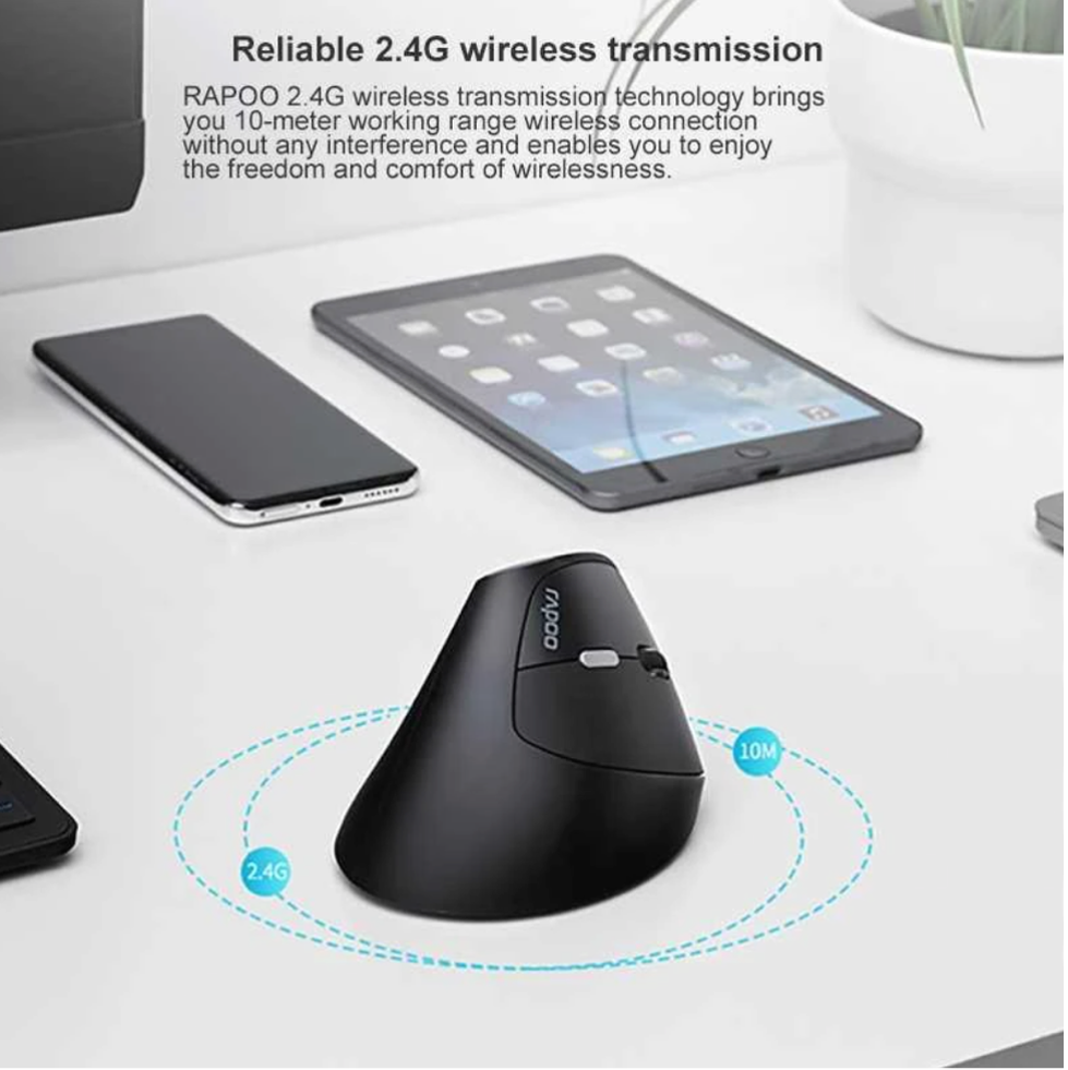 Rapoo MV20 Ergonomic Wireless Silent Vertical Mouse