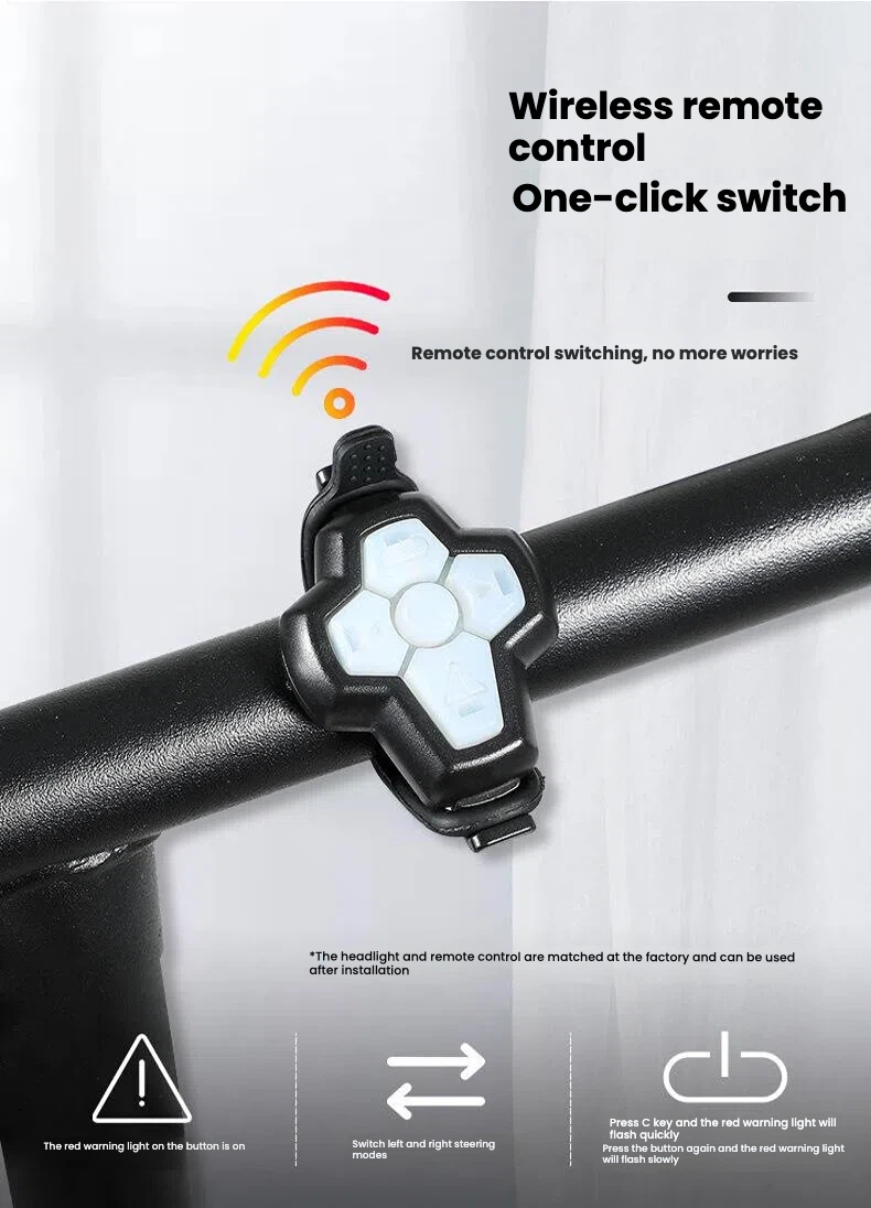 Remote Control Bicycle Tail Light With Turn Signals