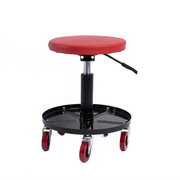 Rolling Shop Stool Mechanics Garage Stool Adjustable Work Seat Creeper